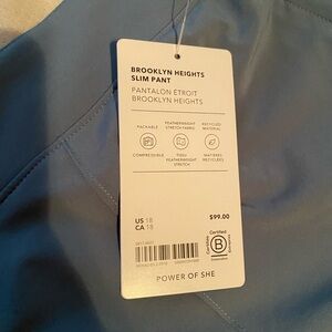 Athleta Brooklyn Heights Slim Pant in Teal size 18